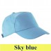 KP013 BAHIA - 7 panels cap, tépőzáras baseball sapka sky blue